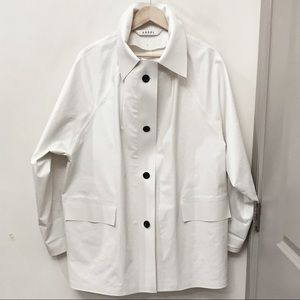 KASSL Editions SOLD OUT White Coated Canvas Oversized Rain Coat FARFETCH L XL